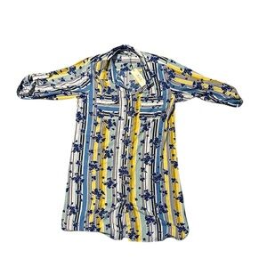 NWT, MPH Collection Button top, Collar, Gold Buttons, XL, Rolled Sleeves B1